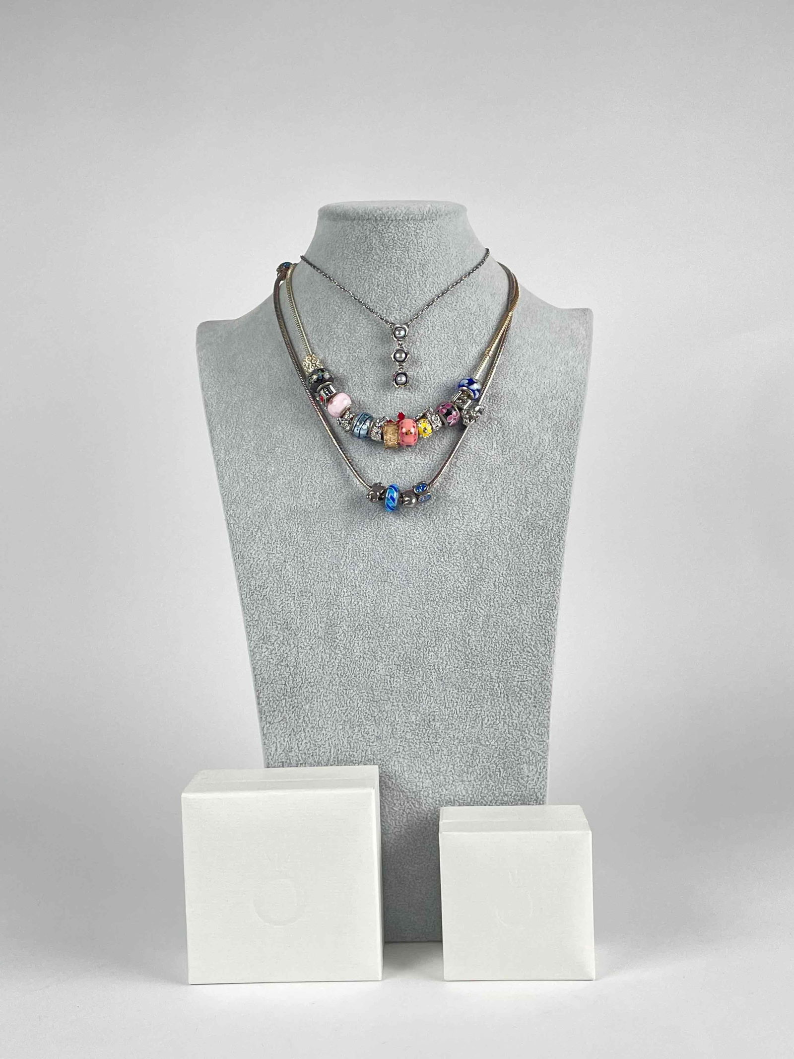 Three Sterling Silver Pandora Necklaces (Original Boxes) (1 of 12)