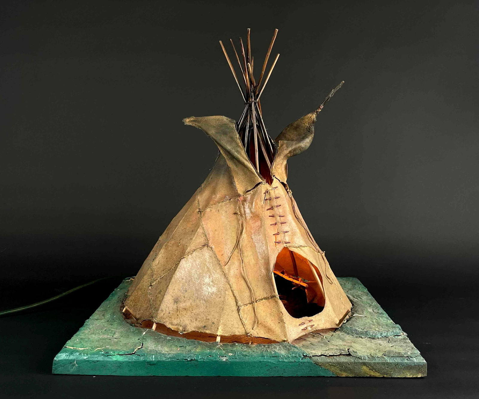 Plains Native American Model Tipi (Plug in Light) (1 of 12)