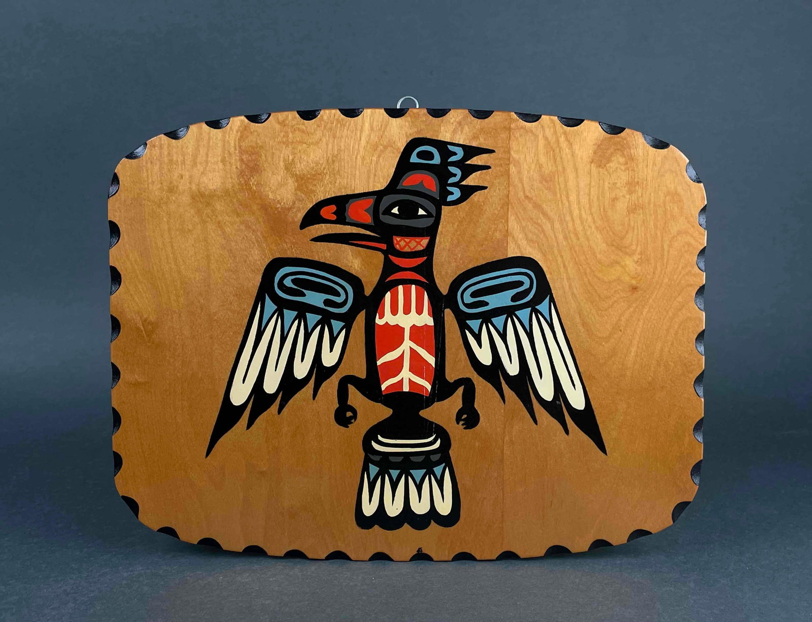 1970s Wooden Norwest Coast Native American Thunderbird Panel (1 of 10)