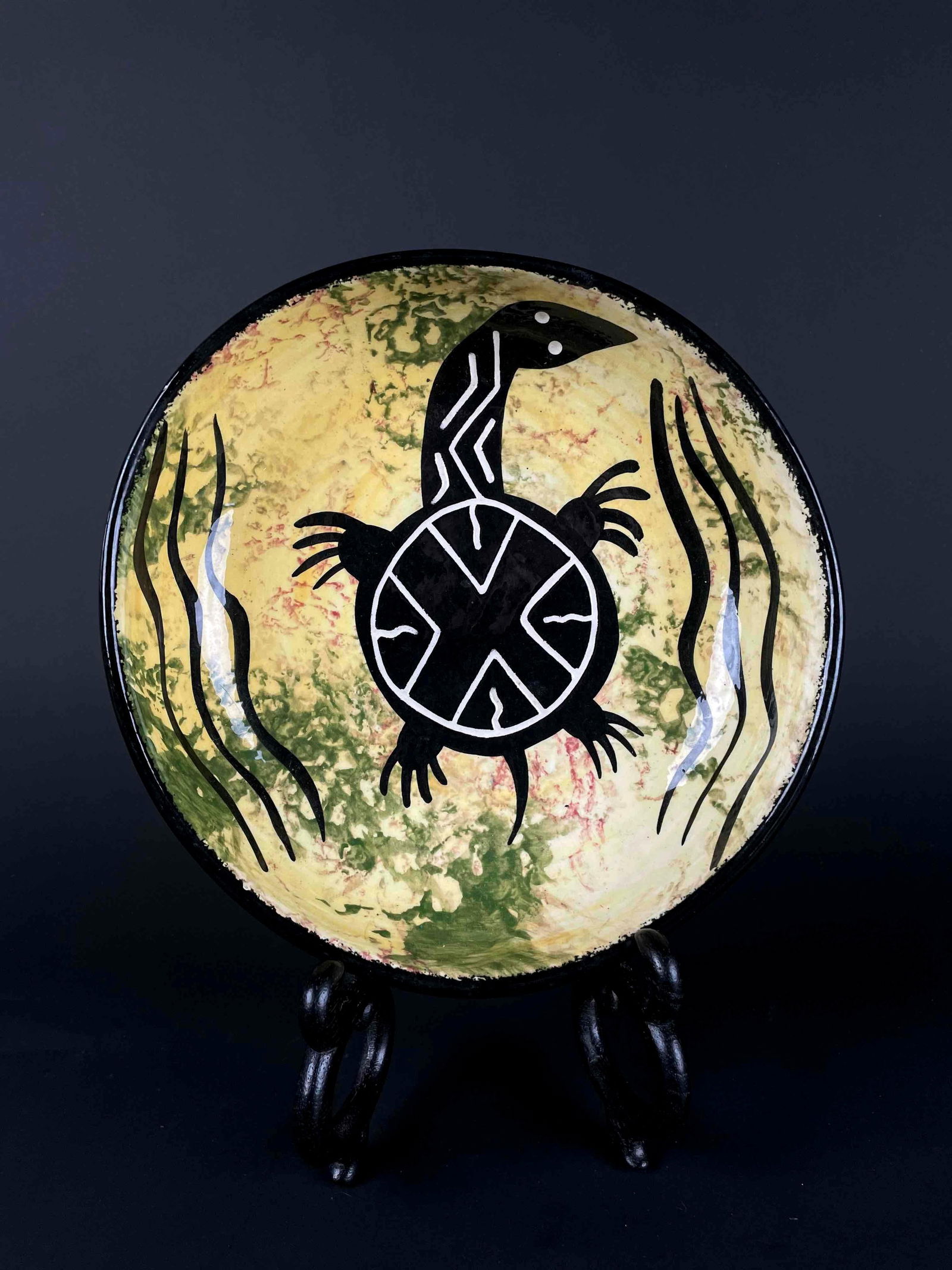 Signed Mana Apache Pottery Bowl (1 of 7)