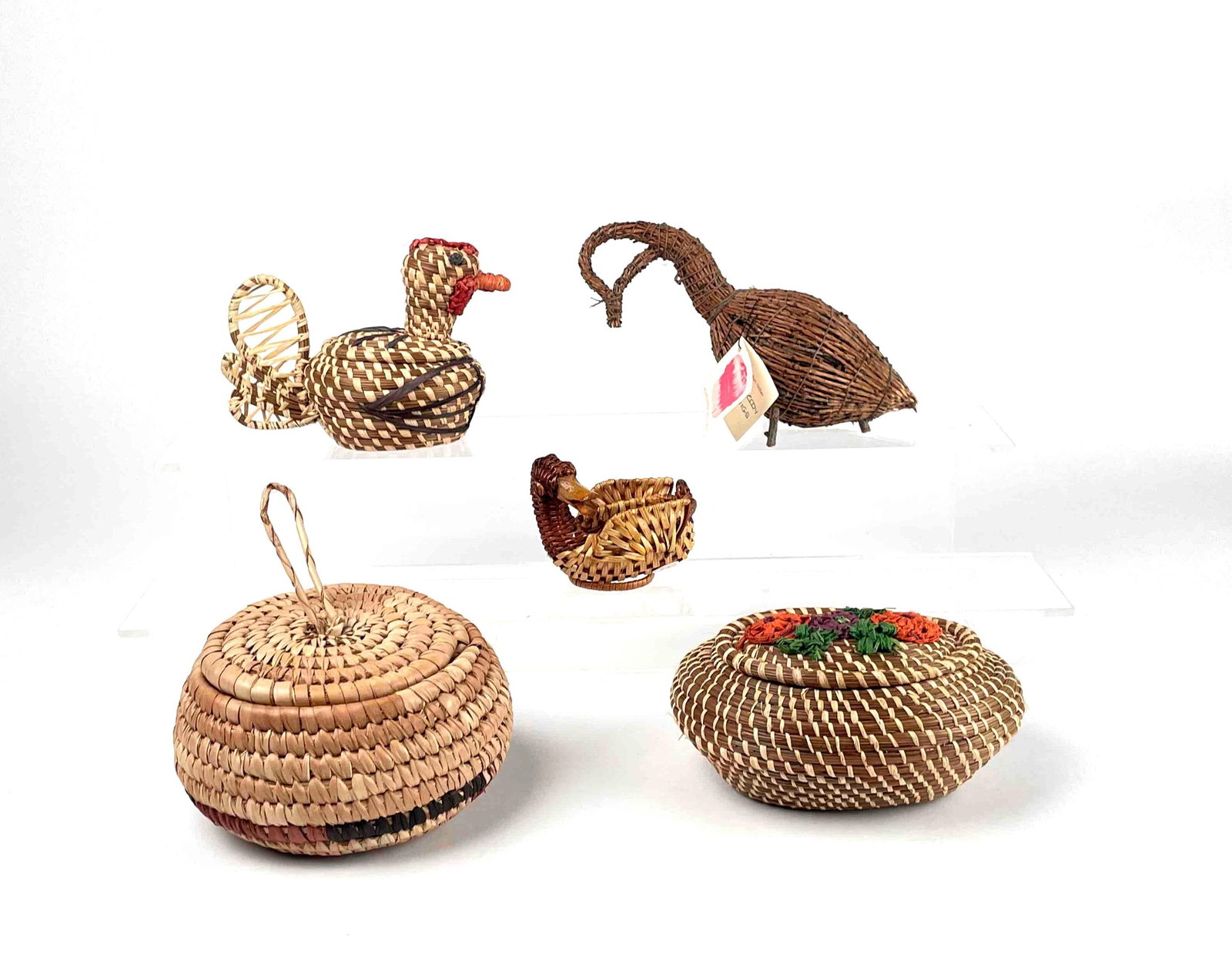 Group of Native American Handwoven Baskets and Birds (Tamarak Goose) (1 of 11)