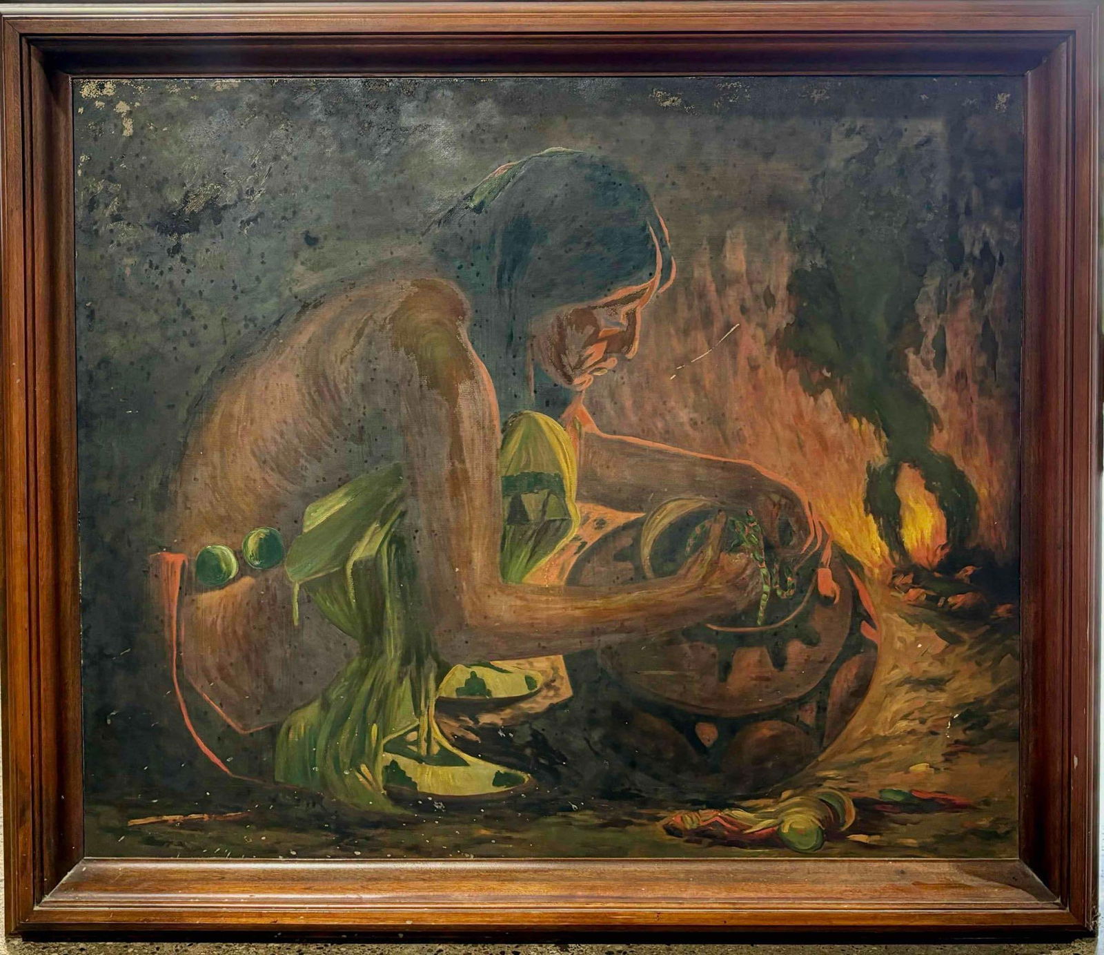 Extra Large Native American Oil Painting (1 of 7)