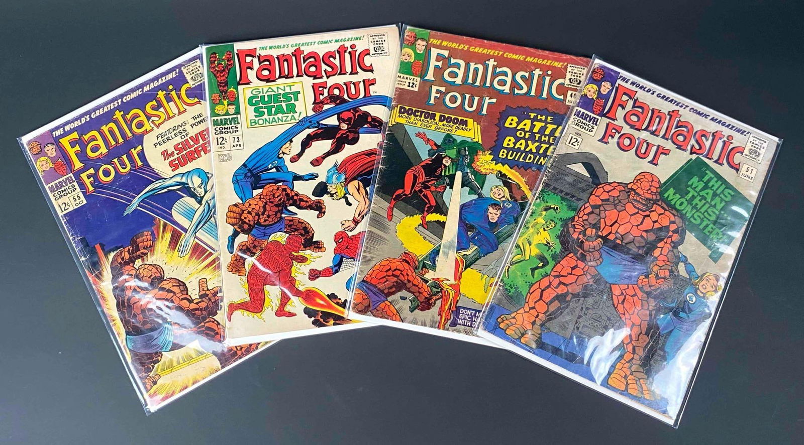 Fantastic Four #40, #51, #55, and #73 (Marvel Comics) (1 of 12)