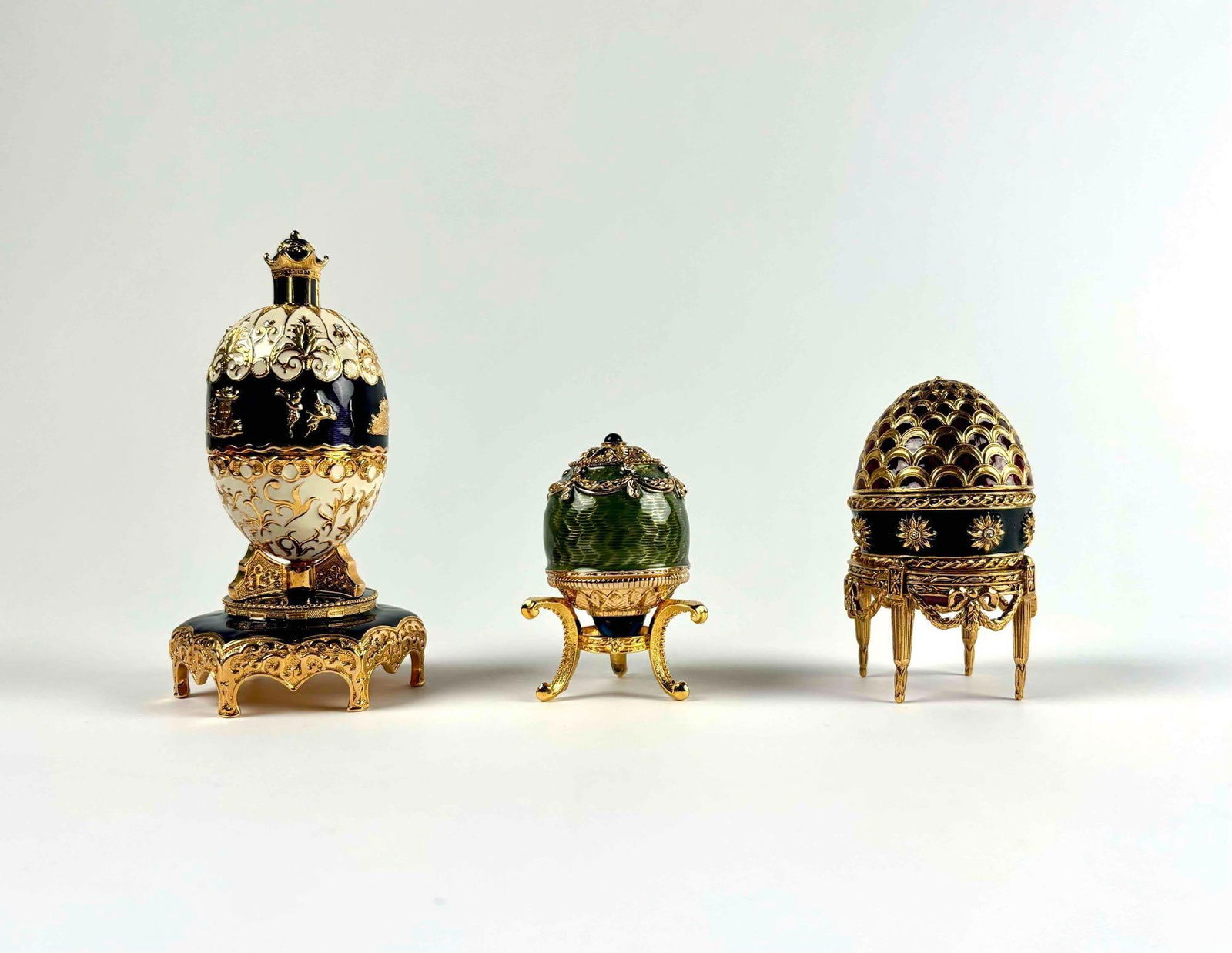 Three Edgar Berebi Faberge Eggs (Original Boxes) (1 of 12)