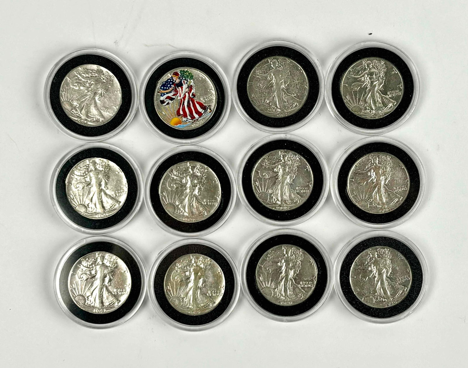 12 Walking Liberty Half Dollars (1934-1947) (1 of 10)