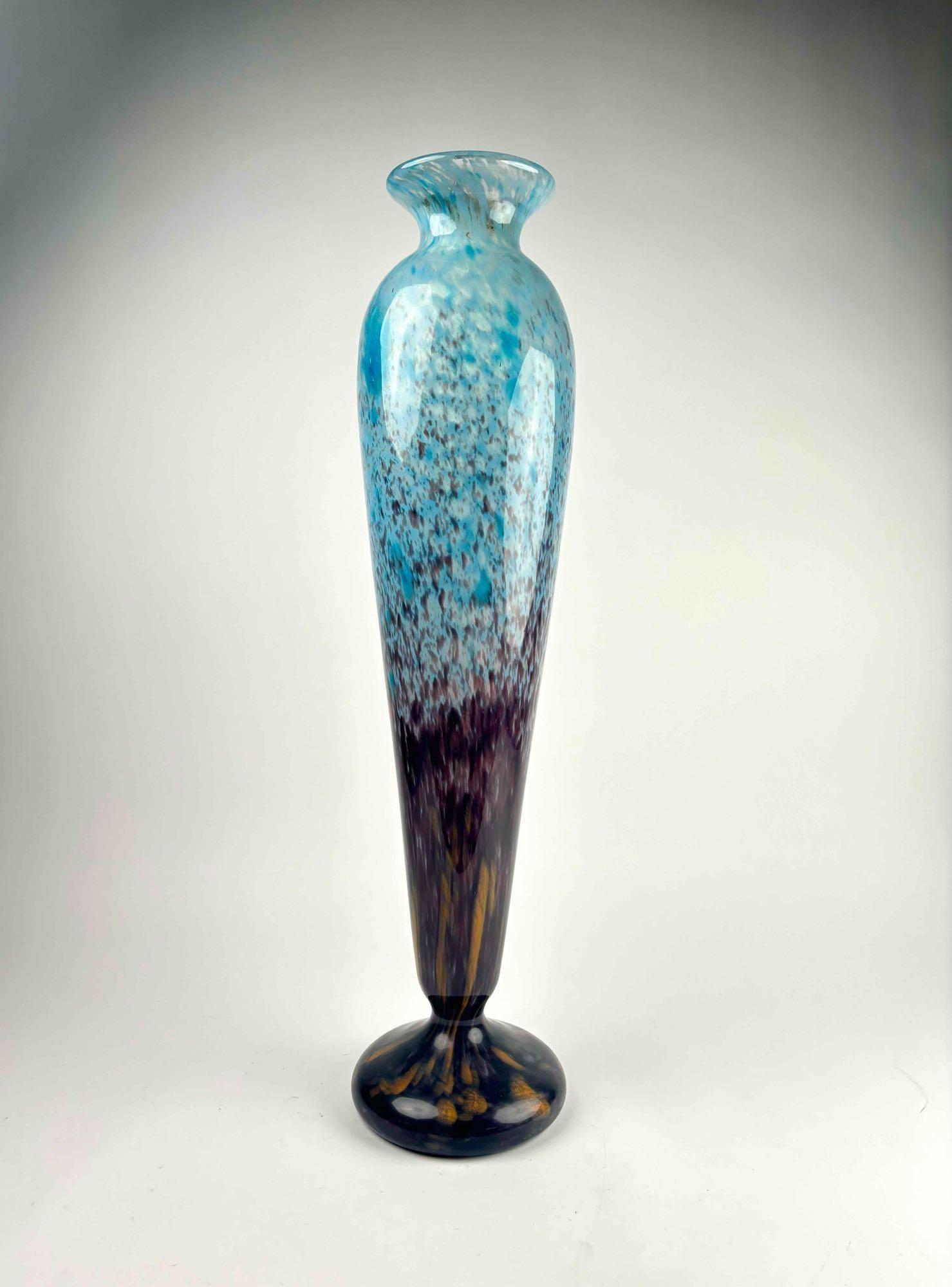 Charles Schneider Tall Footed Vase (France, 1881-1953) (1 of 11)