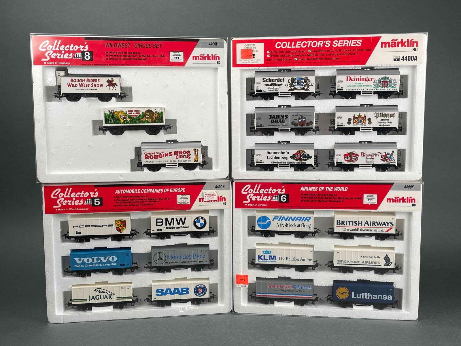 Four Marklin Collector's Series in Original Boxes (4400H, 4400A, 4400E, 4400F) (1 of 11)