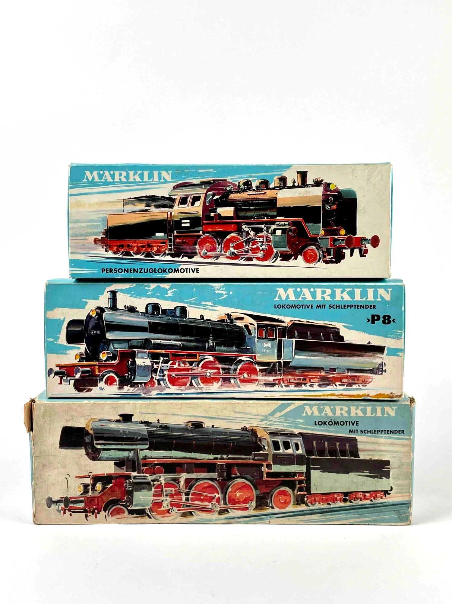 Group of Marklin HO Scale Steam Engines in Original Boxes (3003, 3005 3098) (1 of 11)