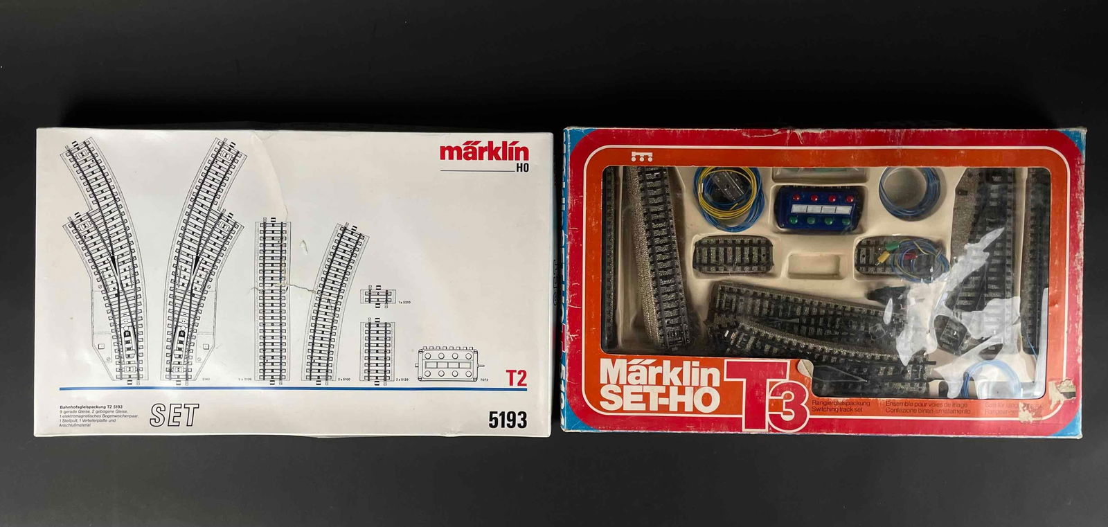 Two Marklin HO Scale Track Accessory Sets (T2 5193, T3 5194) (1 of 12)