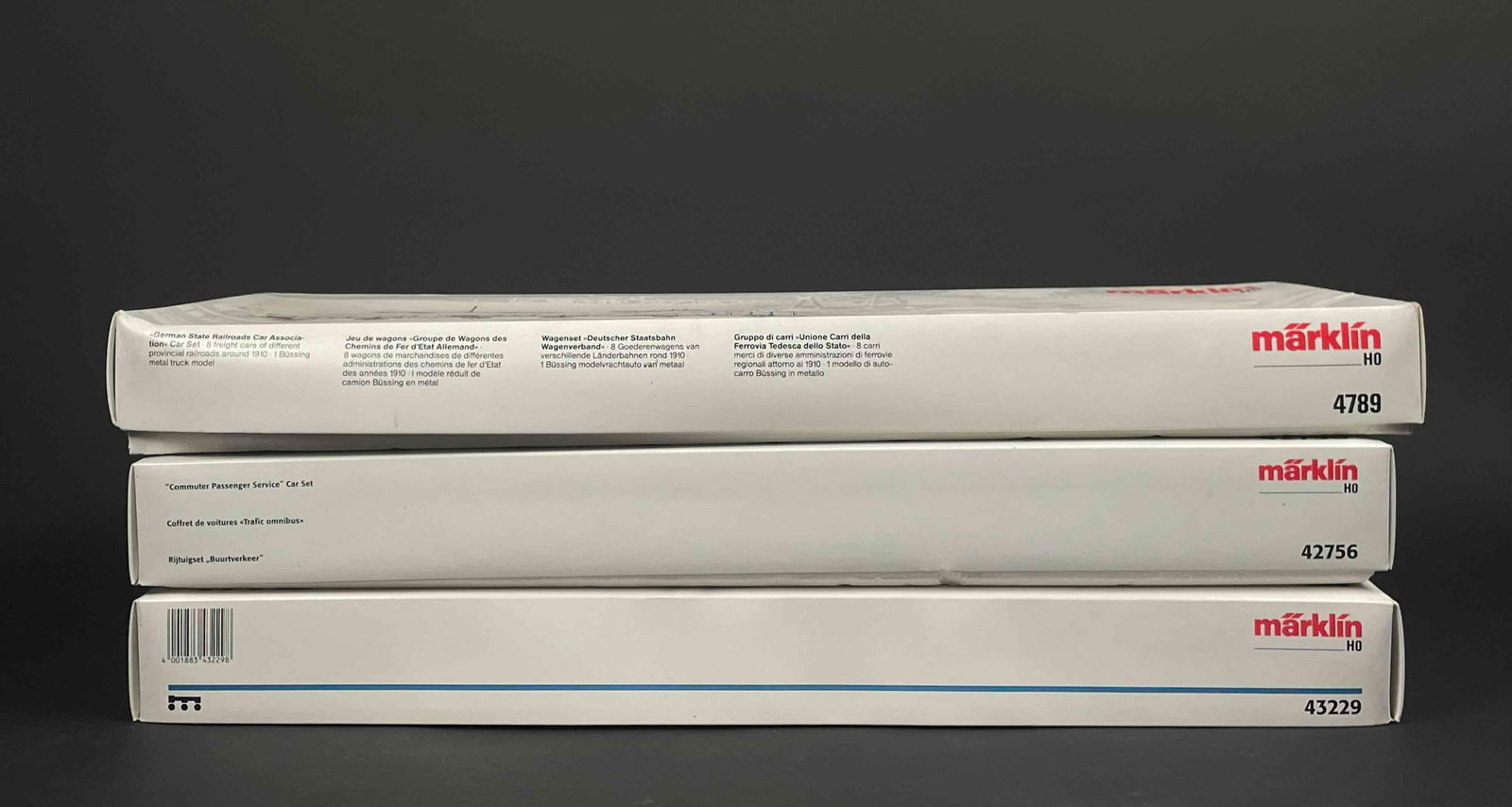 Three Marklin HO Scale Model Train Full Sets (4789, 42756, 43229) (1 of 12)