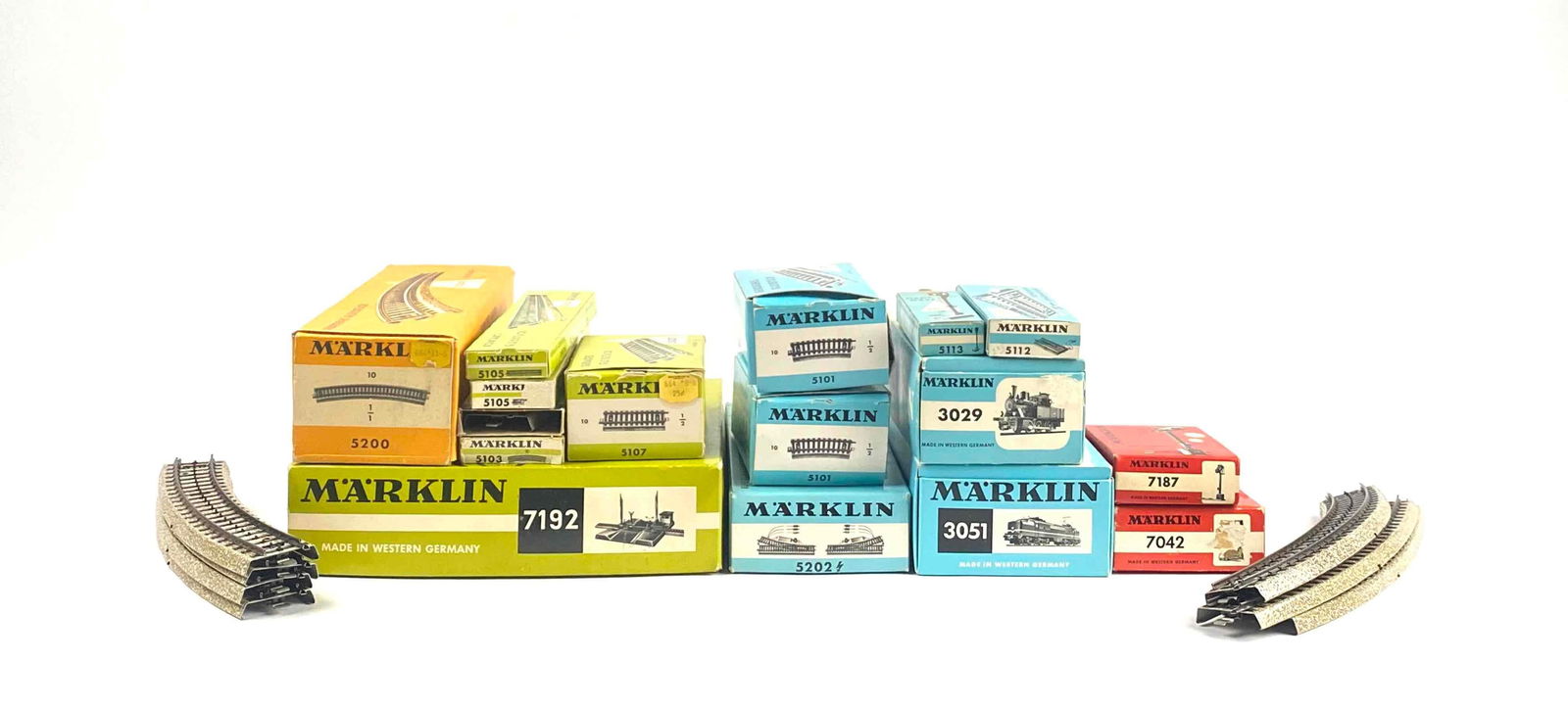 Group of Marklin HO Scale Model Trains and Railway Accessories (Original Boxes) (1 of 12)