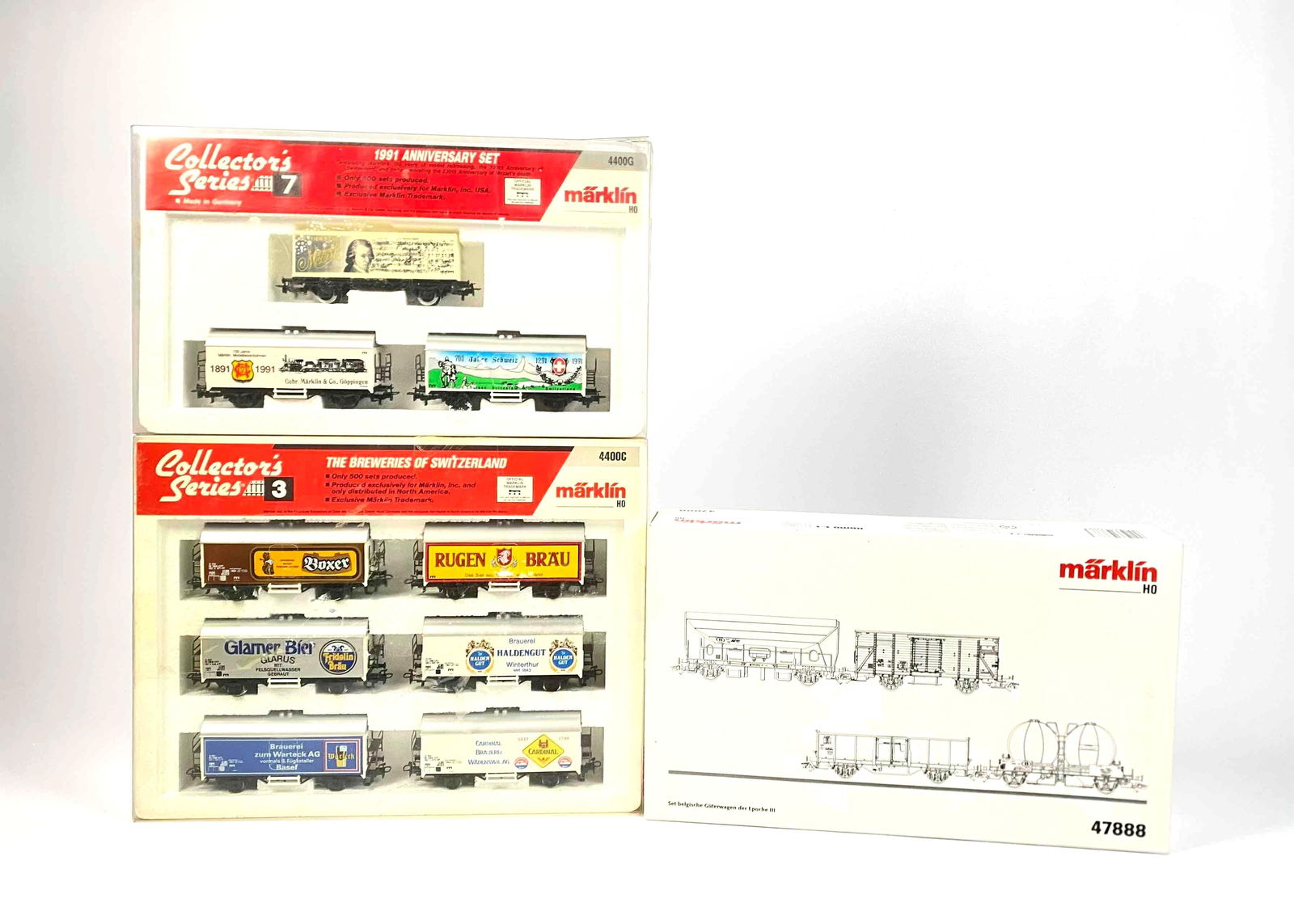 Three Marklin HO Scale Model Train Sets (47888, Collector's Series 4400C, 4400G) (1 of 12)