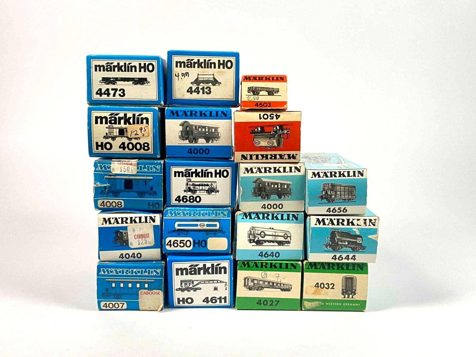Group of Marklin HO Scale Model Trains (4008, 4640, 4650, 4611, 4027, 4032, Etc.) (1 of 12)