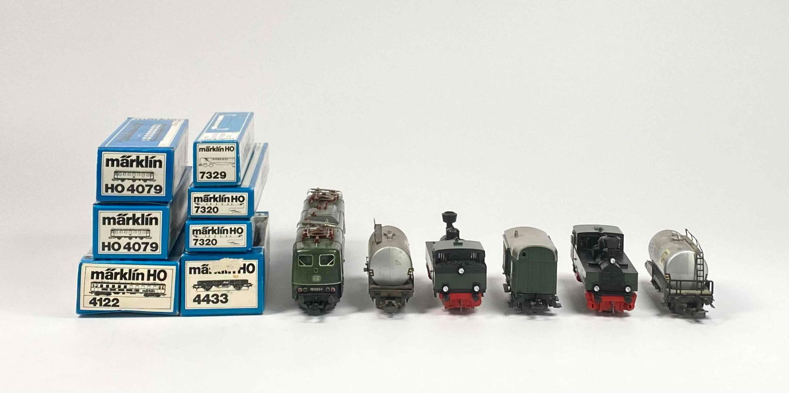 Group of Marklin HO Scale Model Trains (4122, 4433, 4079, 7329, 7320, Etc.) (1 of 12)