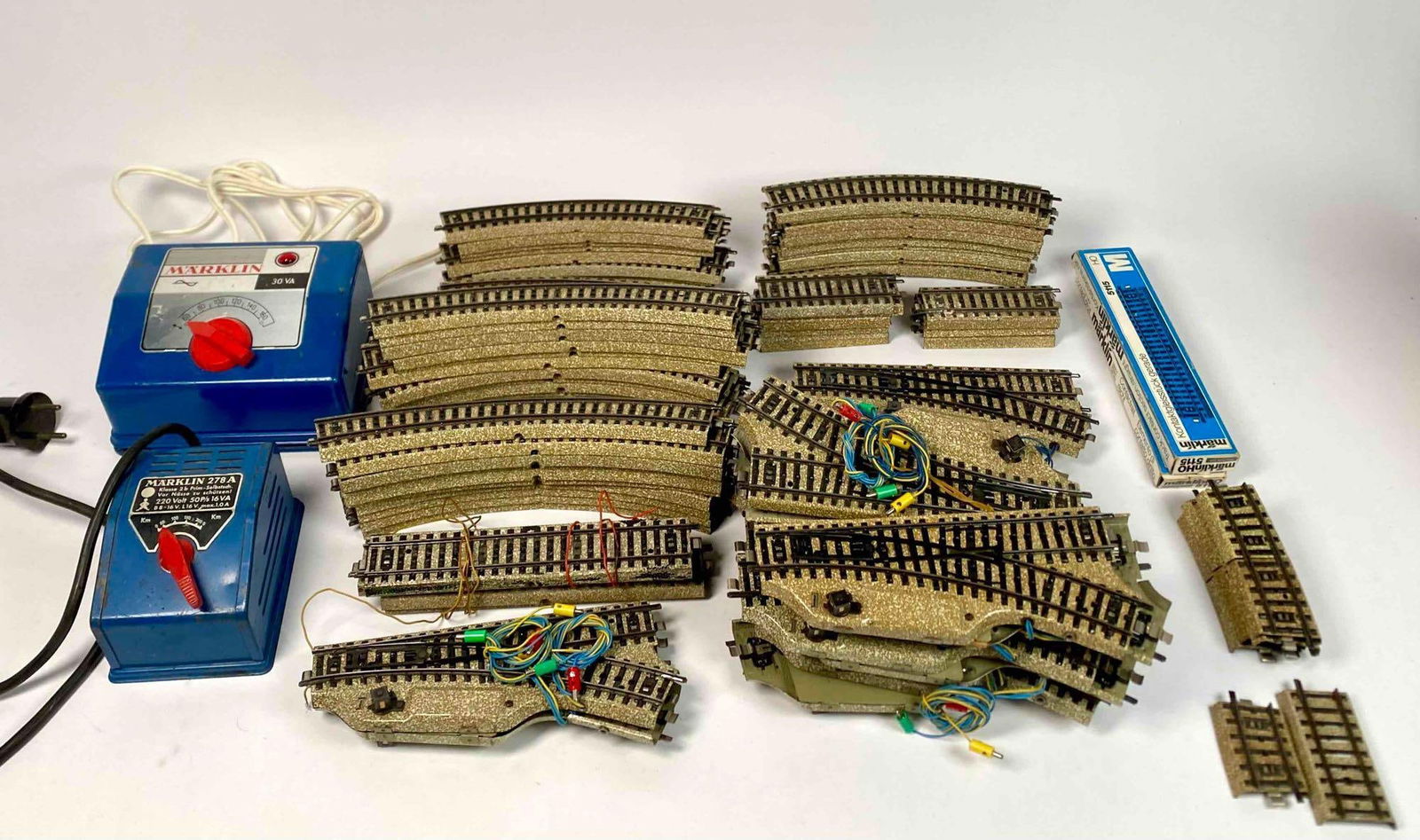 Group of Marklin HO Scale Model Train Tracks and Transformers (1 of 12)