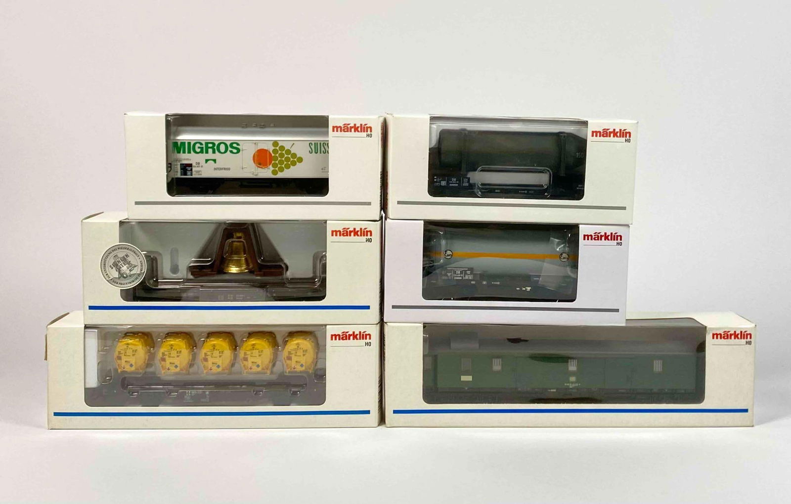 Group of Marklin HO Scale Model Trains in Original Boxes (84866, 48150, 48531, 4278, 48252, 48157) (1 of 12)