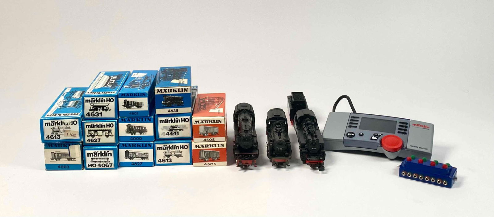 Group of Marklin HO Scale Trains, Mobile Station, and Control Panel (1 of 12)