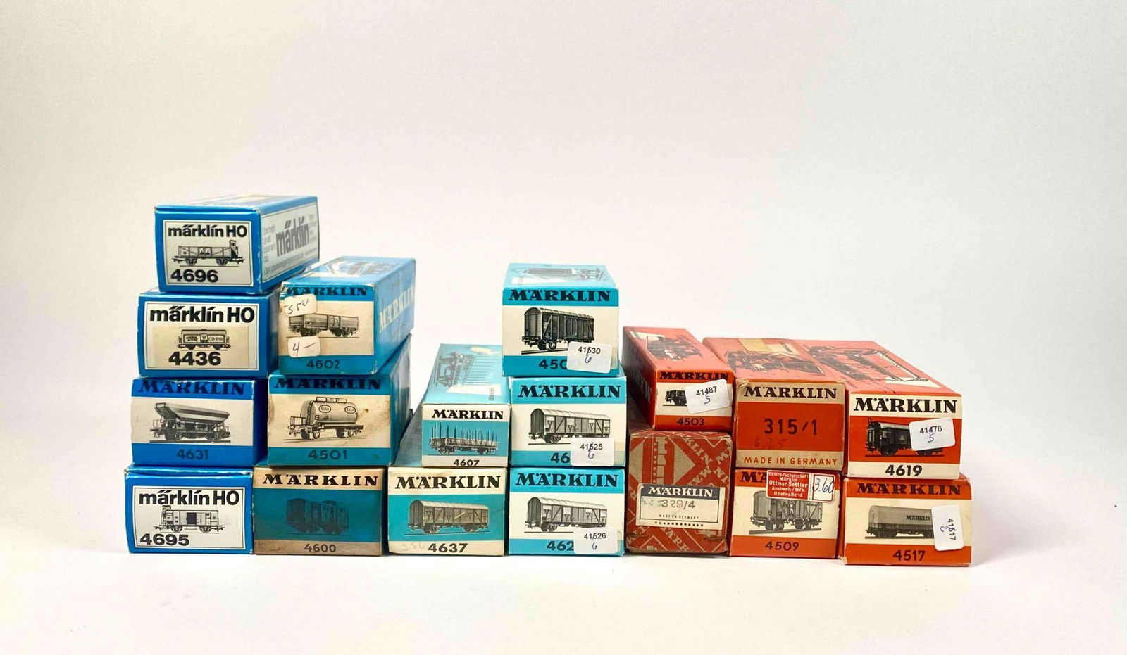 Group of Marklin HO Scale Model Trains in Original Boxes (4619, 4436, 4517, 239/4, 4602, Etc.) (1 of 12)