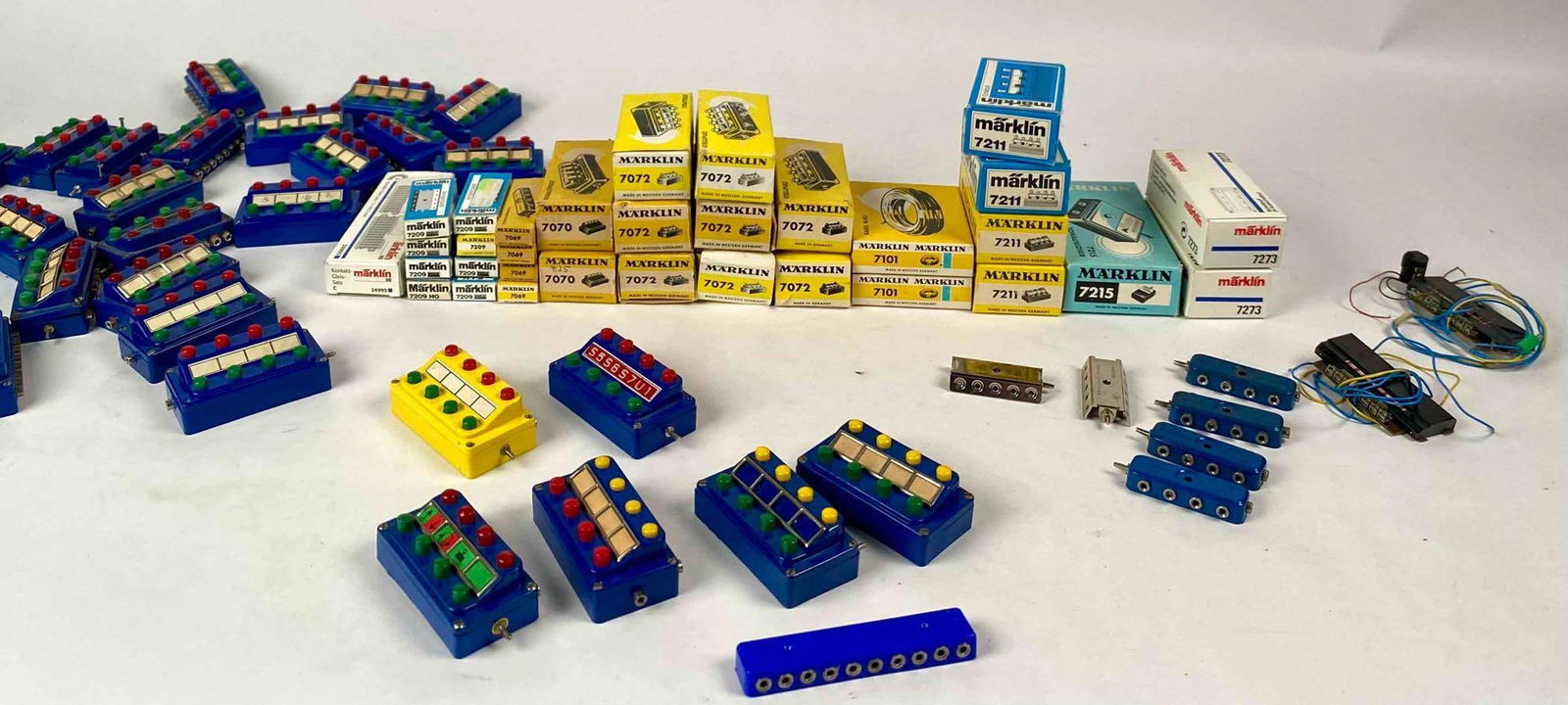 Marklin Control Boxes, Distribution Panels, Switches, Alarm Release, and Railway Tracks (1 of 12)