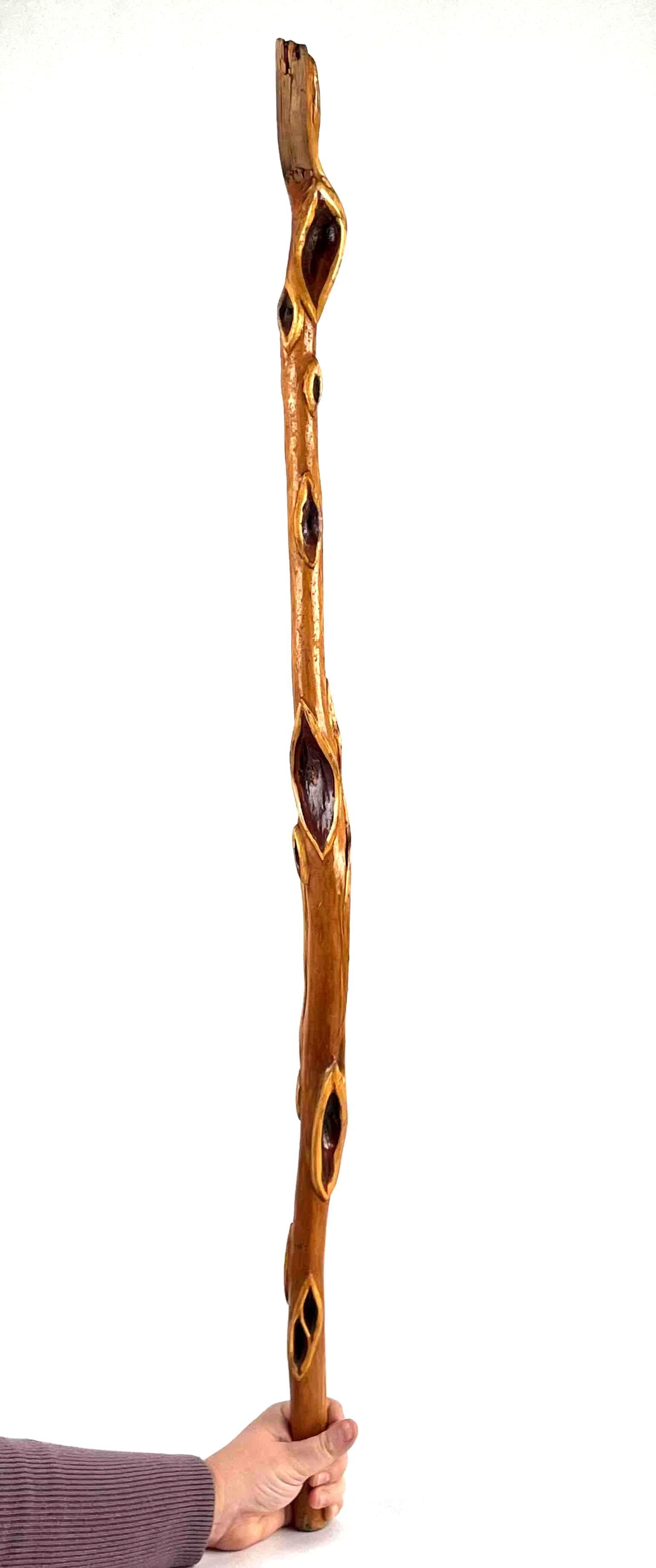 Native American Hand Carved Wooden Walking Sticks (1 of 11)