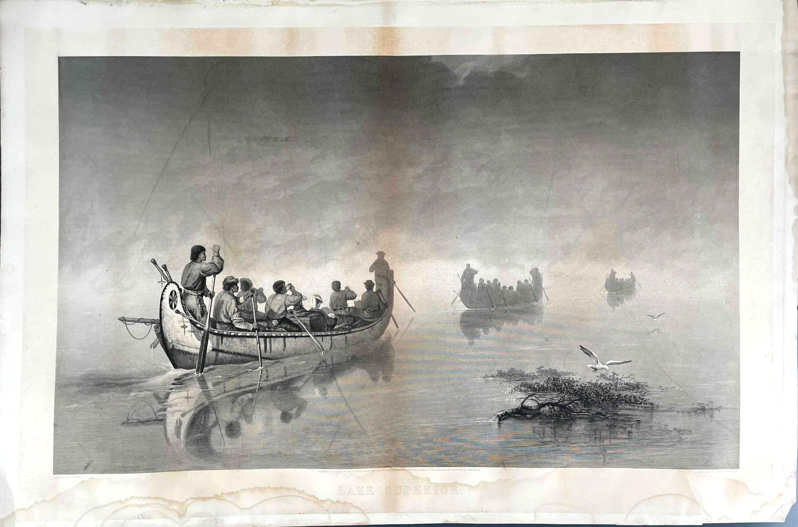 Steel Engraving "Lake Superior" Charles Mottram and Frances Anne Hopkins (1 of 12)