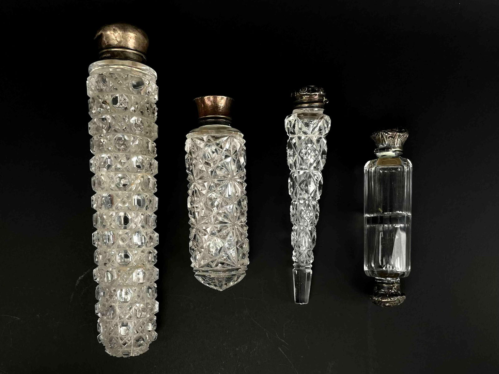 Victorian Crystal and Sterling Perfume/Salts Bottles (1 of 12)