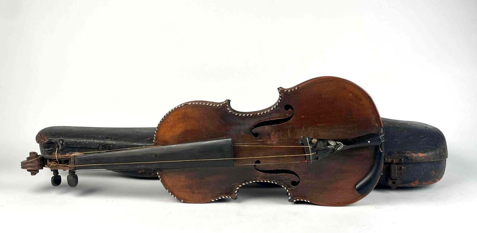 Antique German Violin with Inlay Mother of Pearl (1 of 12)
