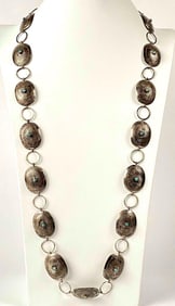 Vintage Silver and Turquoise Concho Belt