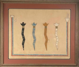 Navajo Memory Painting on Muslin