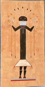 Yei Figure Navajo Memory Painting on Muslin