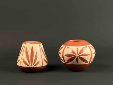 Signed Pair of Doug and Charolette Vigil San Ildefonso Pueblo Pottery