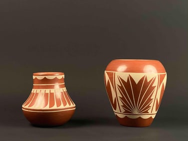 Pair of Signed Albert and Josephine Vigil San Ildefonso Pueblo Pottery