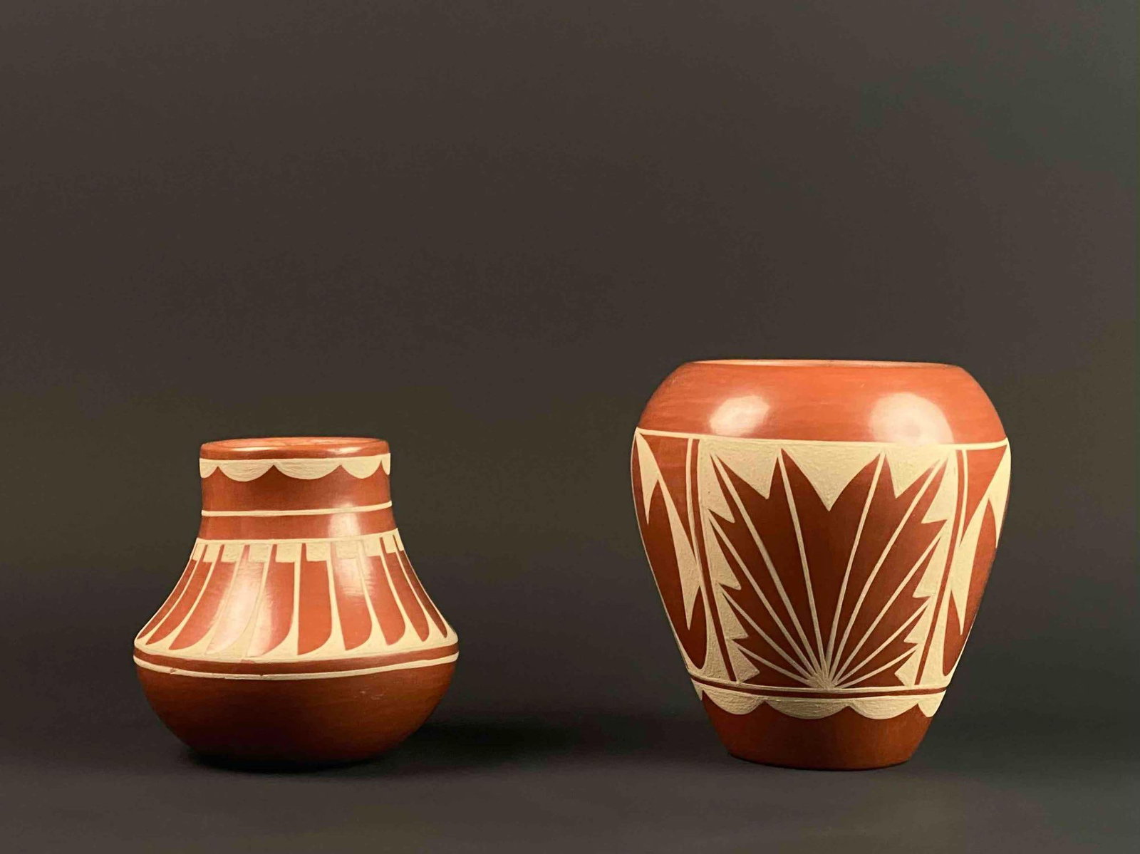 Pair of Signed Albert and Josephine Vigil San Ildefonso Pueblo Pottery (1 of 12)