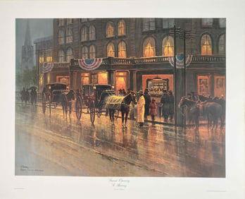 Signed G. Harvey "Grand Opening" Limited Edition Reproduction Print (COA)