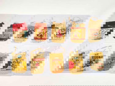 Collection of Antique Tobacco Cloth Pouches