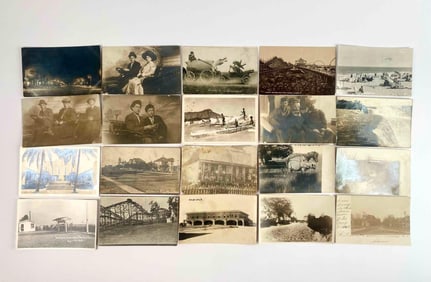 20 Antique Early Twentieth Century American Photo Post Cards