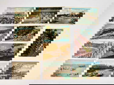 29 Antique Early Twentieth Century American Carnival Photo Post Cards (Cedar Pointe and More)