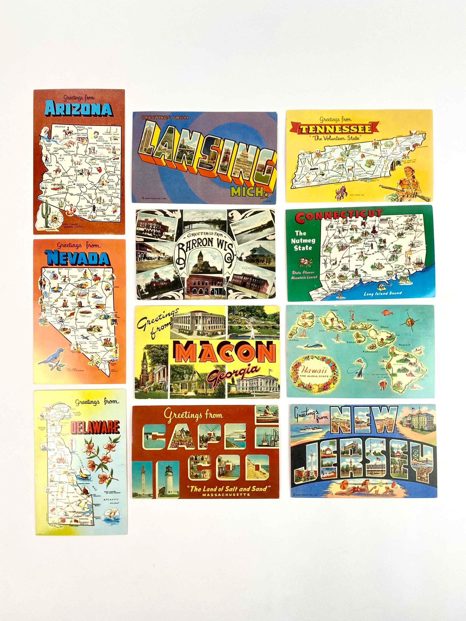 Over 100 Mid Twentieth Century USA Travel Post Cards ("Greetings From...") (1 of 12)