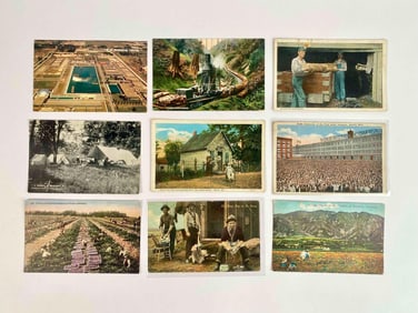 Antique Early American Industrial Photo Post Cards