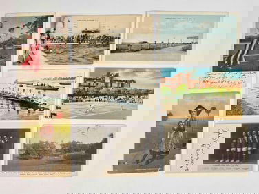 23 Antique Early Twentieth Century Sports and Games Photo Post Cards