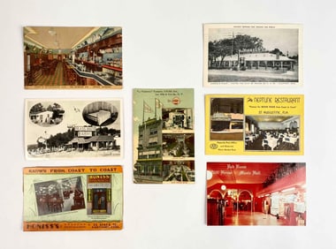 40 Mid Twentieth Century American Travel Post Cards (Restaurants, Cafes, Hotels)