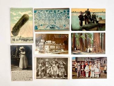 19 Antique to Mid Twentieth Century American Travel Photo Post Cards