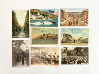 41 Early to Mid Twentieth Century International Travel Photo Post Cards