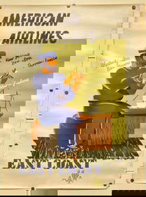 American Airlines East Coast Poster, ca 1948, by Edward McKnight Kauffer