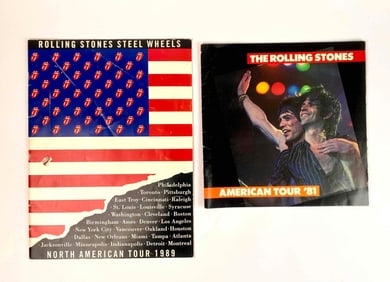 Pair of The Rolling Stones American Tour Books (American Tour 1981, Steel Wheels American Tour 1989)