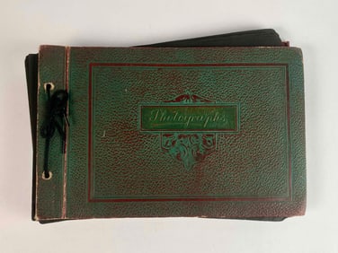 Antique Family Photo Album with Photographs