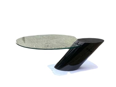 Cantilevered Glass Cocktail Table