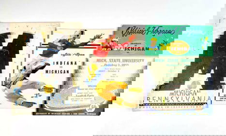 Vintage University of Michigan Football Programs (1939, 1948, 1955)