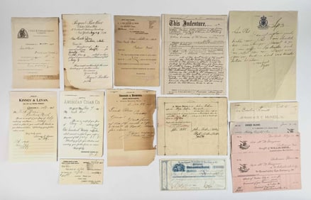 Late 19th and Early 20th Centuries Bill Heads, Documents, and Business Correspondence
