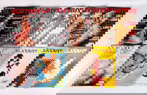 Collection of 1970s-2000s Playboy Magazines (Kim Kardashian, Pamela Anderson, Teri Polo, Etc.): Collection of twenty-six Playboy Magazines from the 1970s-2000s. Includes celebrity covers of Kim Kardashian, Pamela Anderson, Teri Polo, Denise Richards, Kristy Swanson, Gabrielle Reece, and more. Al